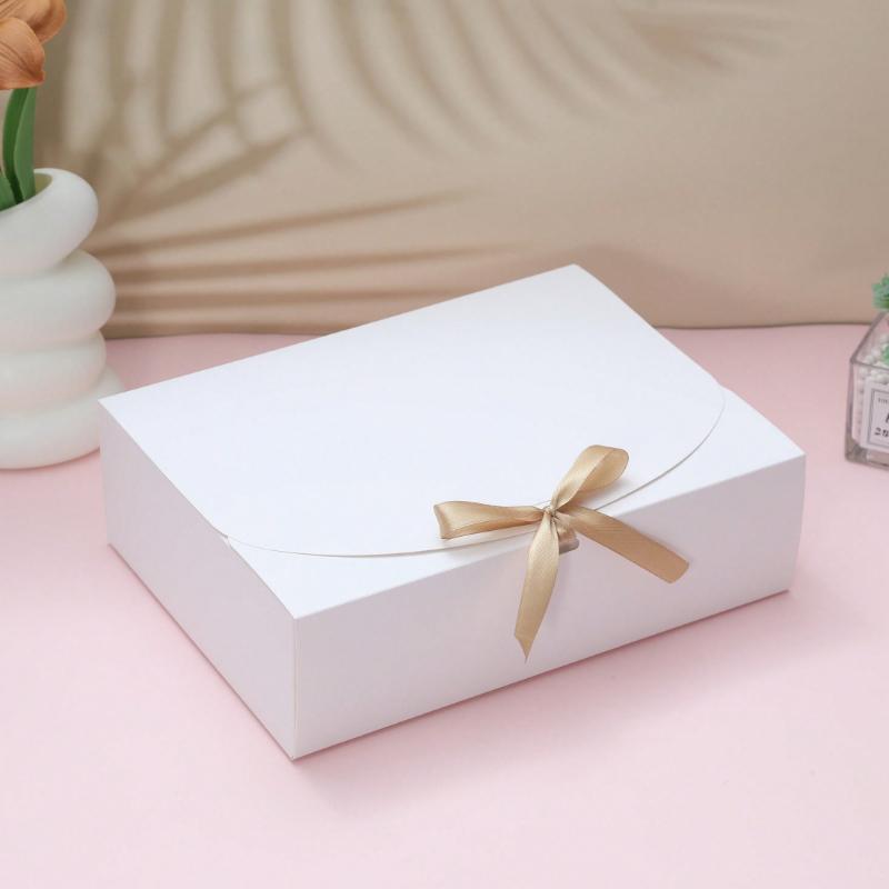 2 Stück - Deckel Geschenkbox mit Schleife Brautjungfern Heiratsantrag Box Geburtstagsgeschenk, Shower Party Valentinstagsgeschenke Valentinstag