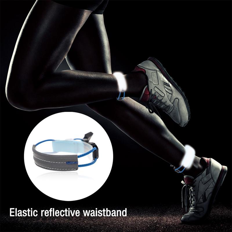 A Pair Reflective Bike Pants Strap Adjustable Elastic High Visibility Trouser Leg Straps Durable High Visibility