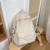 Schoolbag Korean version Mori large-capacity schoolbag for female junior high school and high school students, light casual backpack, simple solid