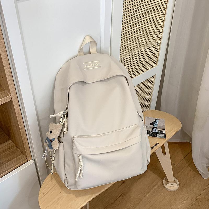 Schoolbag Korean version Mori large-capacity schoolbag for female junior high school and high school students, light casual backpack, simple solid