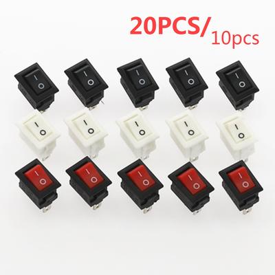 20Pcs/10Pcs  Push Button Switch  SPST 2Pin 3A 250V KCD11 Snap-in On/Off Rocker Switch 10x15mm