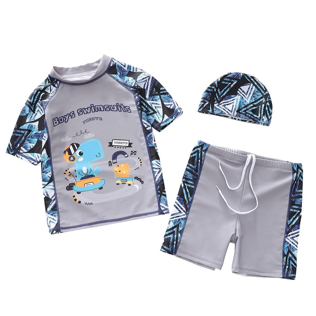 New Dinosaur & Shark Toddler Boys' Three-Piece Swimsuit Set