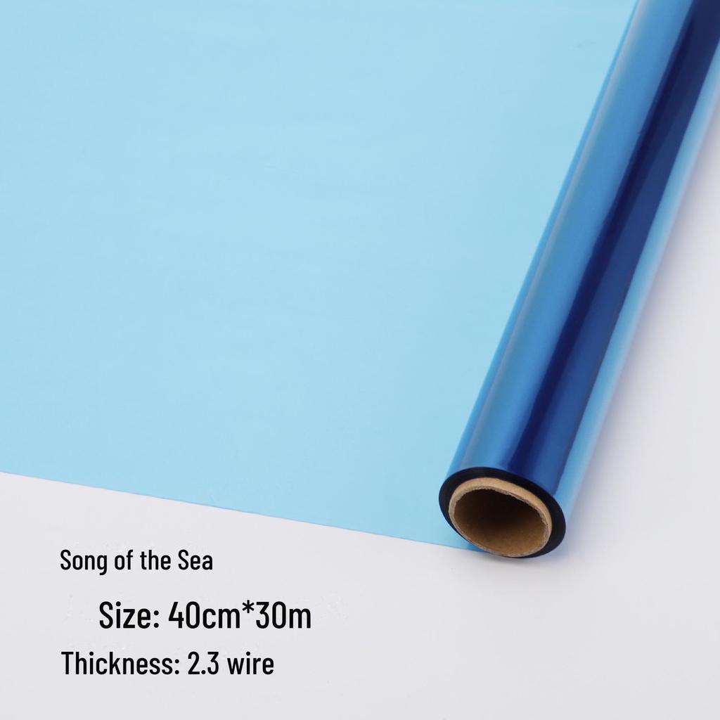 Waterproof Colored Glass Crystal Cellophane Roll for Flower Art and Packaging