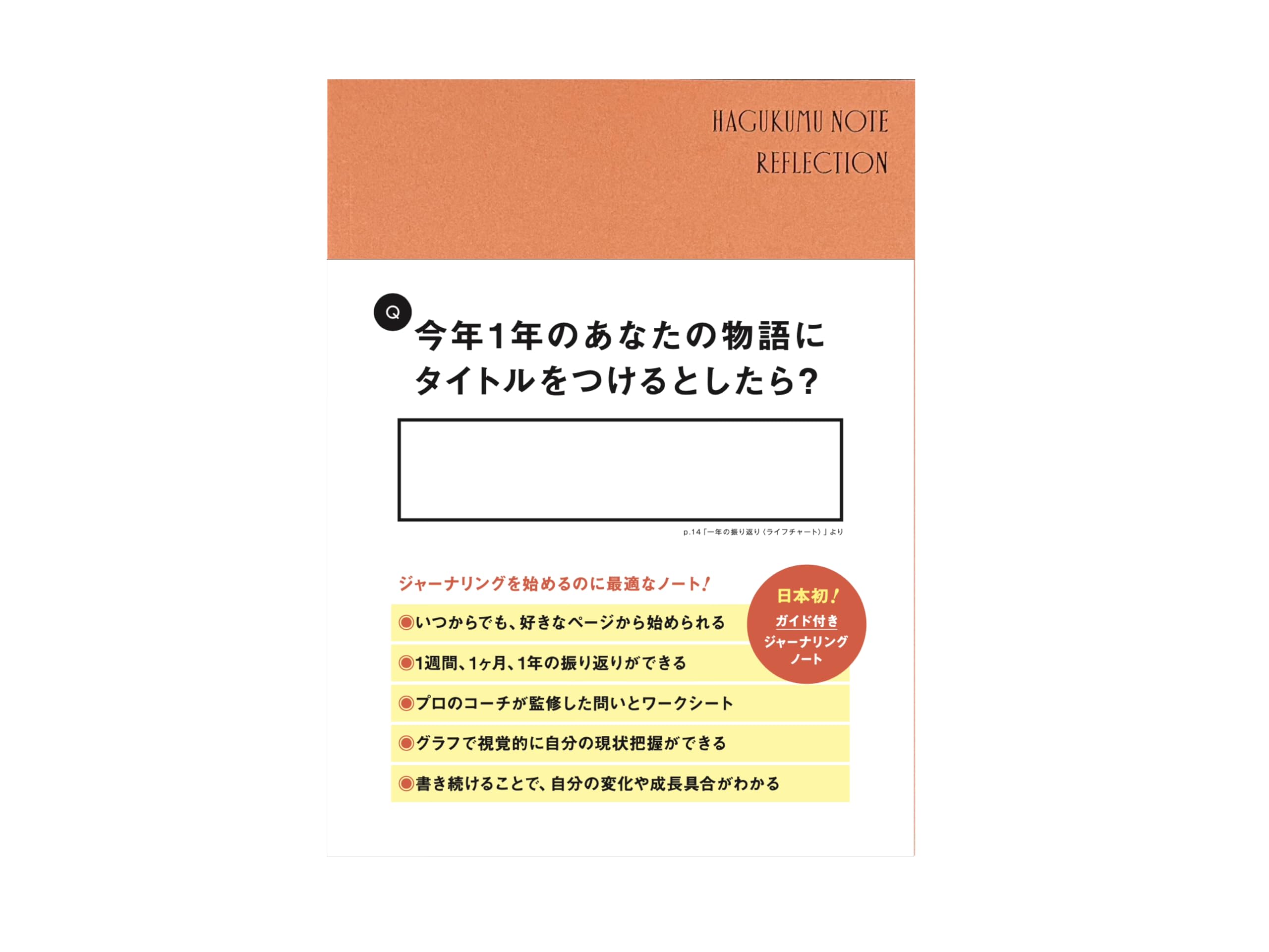

HAGUKUMU NOTE - REFLECTION - Journaling Notebook Guided Journal Your desires begin to move when you write them down