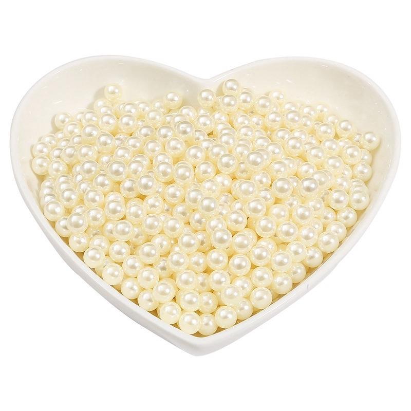 2-18Mm Non-Porous Abs Color Imitation Pearl Loose Beads Diy Handmade Glue Filler Accessories