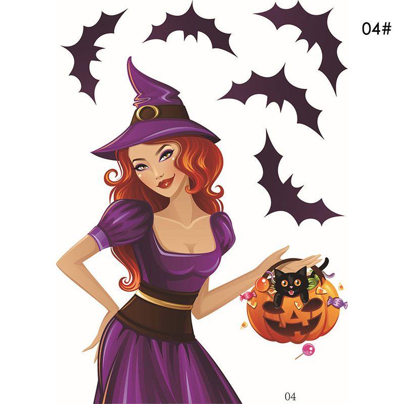 Versatile Classic Halloween Party Diy Witch Stickers Skeleton Ghost Window Wall Decals Decor