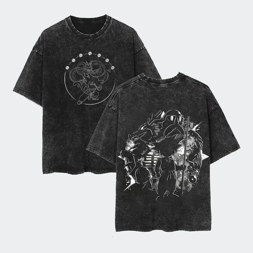 Super Buu Majin Buu Dragon Ball Z Vintage Washed Graphic Oversized Streetwear Dragon Ball Z Anime Manga Super Villain Fan Merch T-Shirt Top
