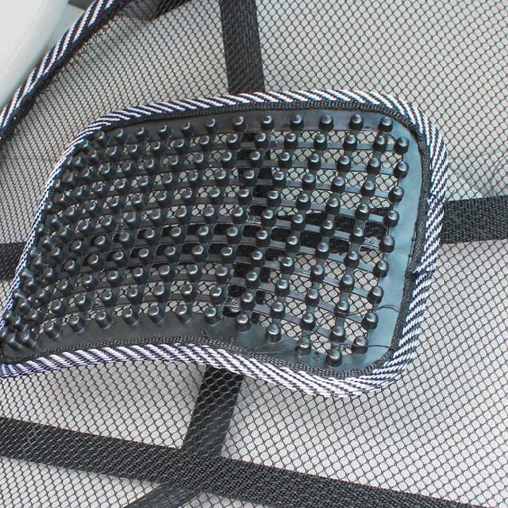 Ergonomic Ice Silk Car Seat Cushion Lumbar Back Brace Providing Cool Comfort and Back Support During Long Drives