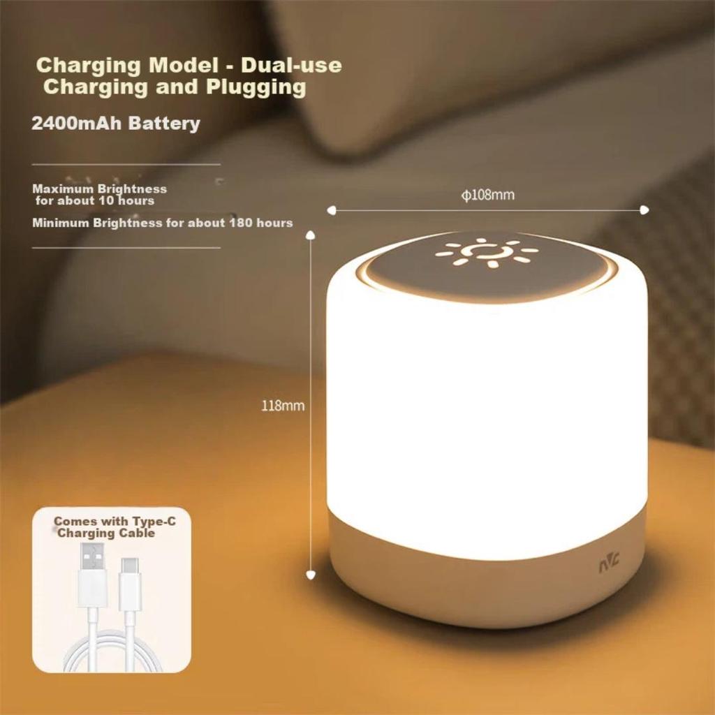 NVC Multifunctional Night Light, Smart Touch LED Bedside Lamp, Mood Night Light USB