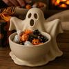 Candy Serving Bowl 3D Printed Halloween Ghost Bowl Trick or Treat Snack Nut Decorative Storage Tray Dish Party Supplies