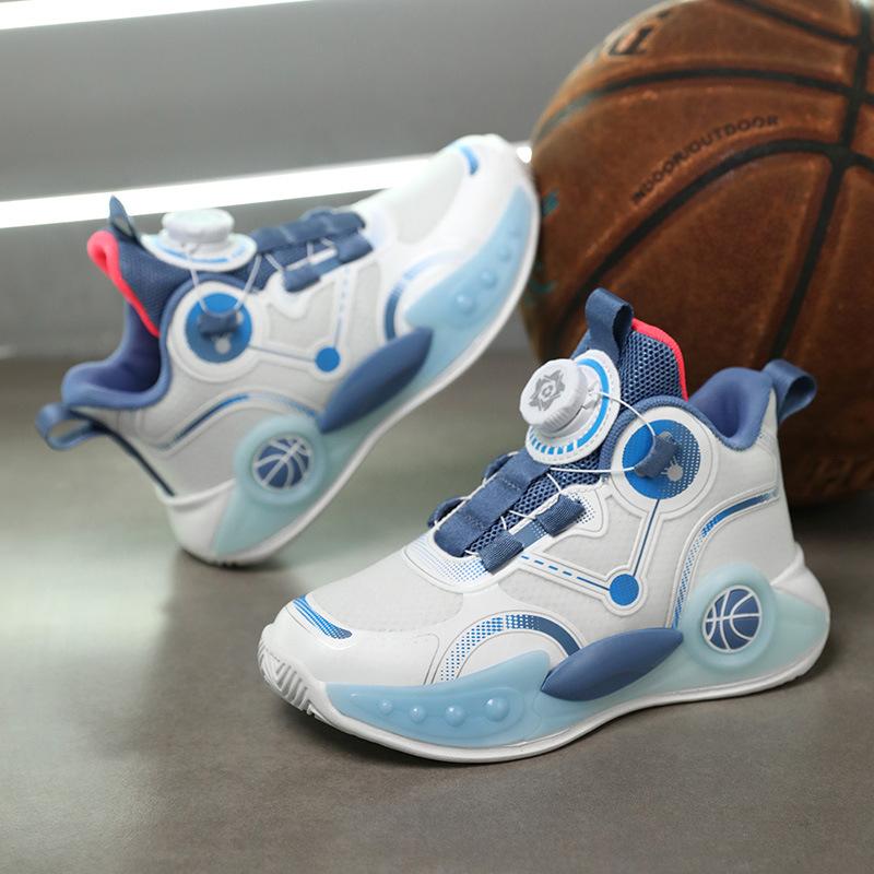 Boys' sneakers 2025 spring and summer new breathable double mesh single mesh non-slip lightweight rotating dunk sneakers