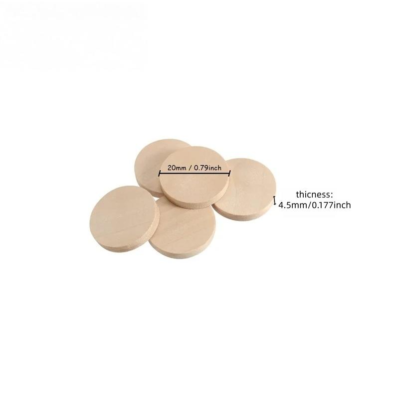 2CM Wood Rounds for Crafts Unfinished Wood Circles Discs for Wreath Boards Crafts Painting and Christmas Halloween Decoration