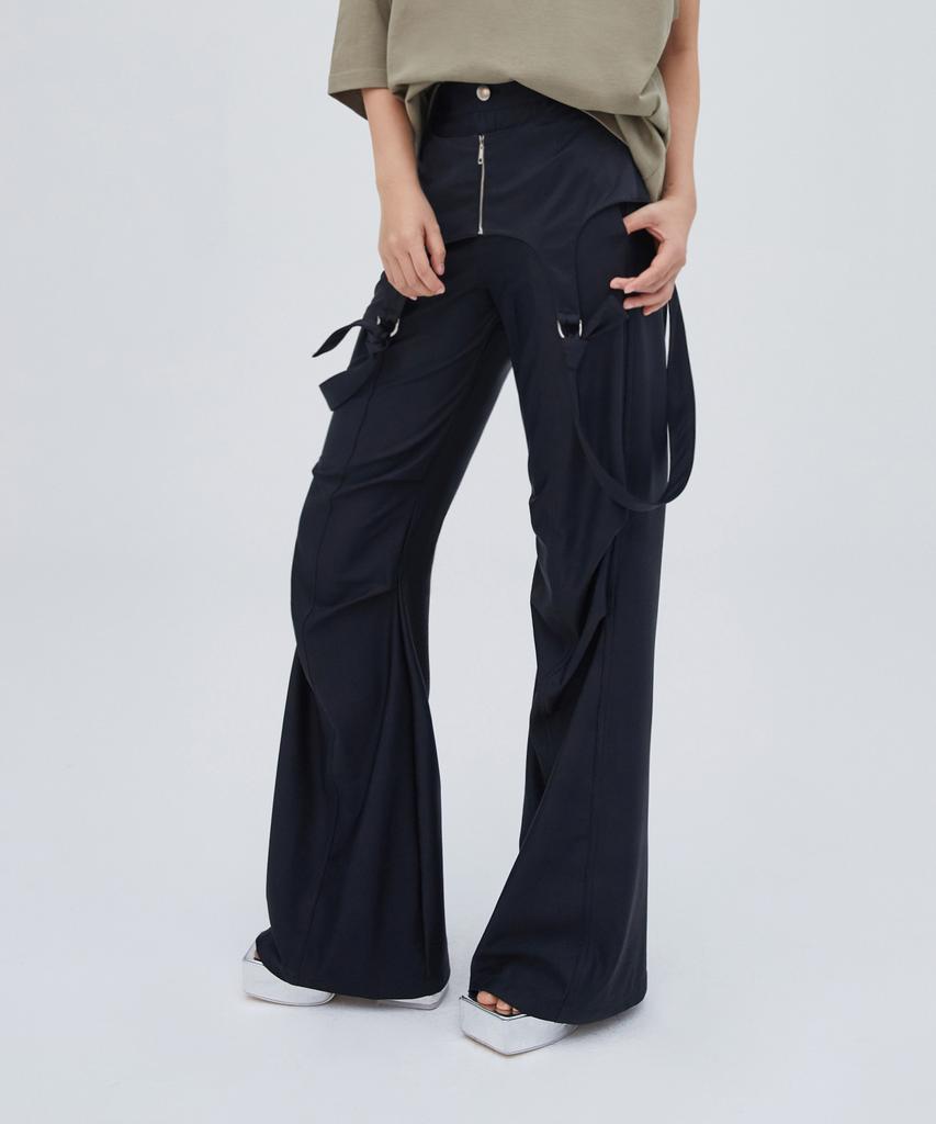 LALAFOX Two-Way Zipper Pants Black Bq2Wp002