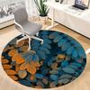 1pc Autumn Leaves Office Round Area Rug, Indoor Mat Suitable ForOffice, Under Office Chairs Bedroom Living Room Home Decor, Room Decot185