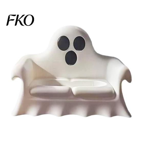 Realistic Pattern Jewelry Dish Halloween Tray, 3D Printed Ghost Pumpkin Couch Shaped Trinket Dish, Durable Holiday Serving Tray Gothic Small