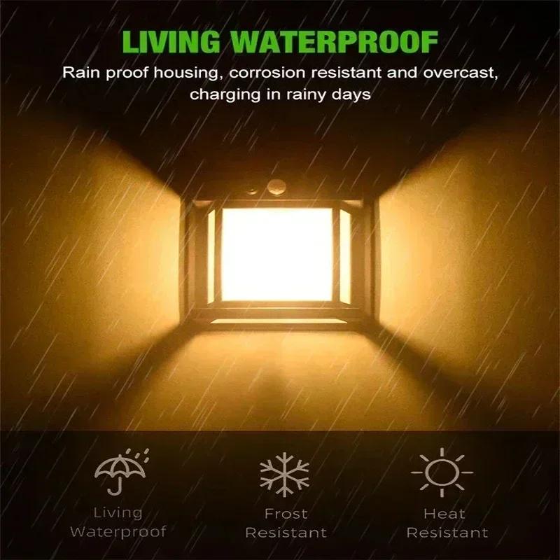 LED Solar Tungsten Filament Lamp Human Body Induction 3 Mode Outdoor Garden Lamp Hanging Wall Lamp Atmosphere Lamp Waterproof