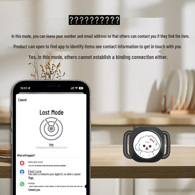 AirTag Haustier-Tracker: Bluetooth GPS Halsband für Katzen & Hunde