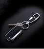 Rockyu Keychain, Men's, Women's, Car Key Ring, Zinc Alloy, Leather-like Design, Double Ring, Silver, Black, Gold, Simple, Stylish, Present, Black