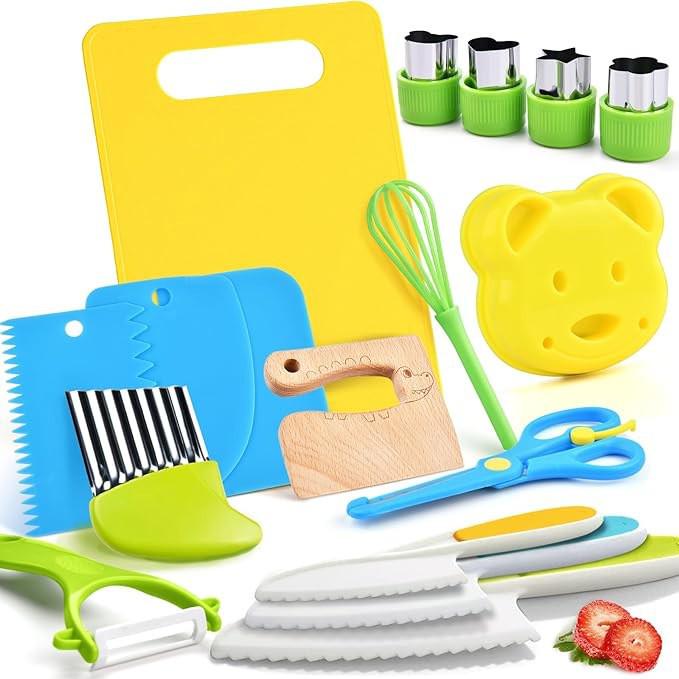 Children's Safety Knife & Cutting Board Set for Early Education