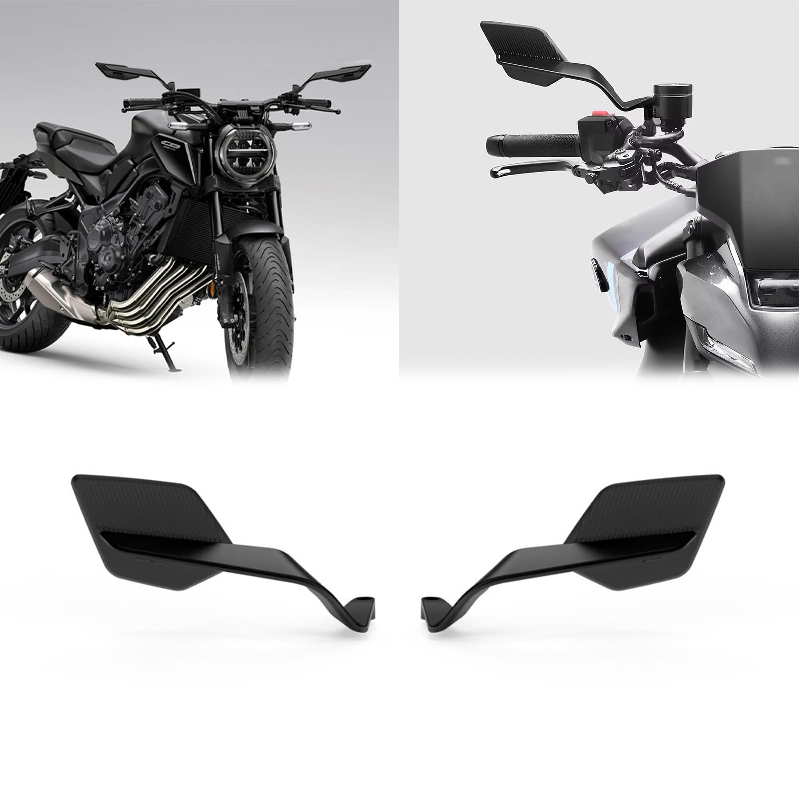 

Новое мотоциклетное зеркало заднего вида с невидимыми винглетами для и CB1000R CB150R, CB250R, CB650R, (2025) [Использовал] чёрный