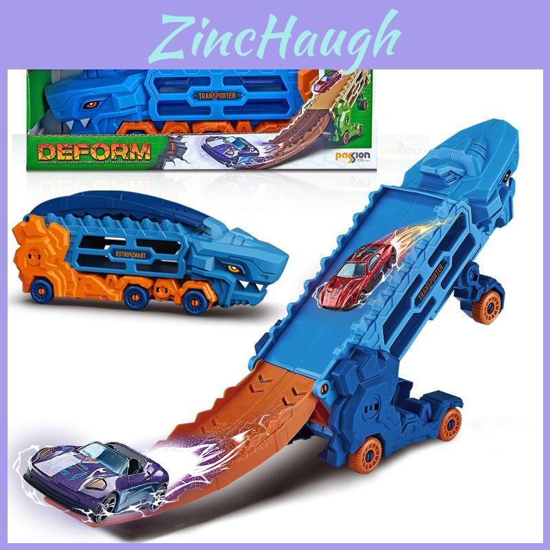 Transforming Dinosaur Playset With Track And Alloy Vehicle For Children Ages Two To Six