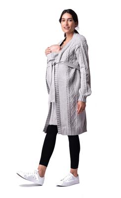 Baby Strap Compatible Maternity Gray M [Seraphin] Cardigan, Cardigan, Women's FEARNE,