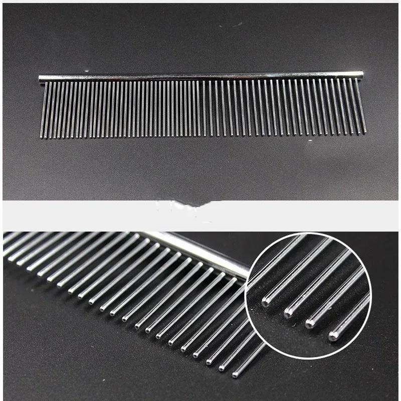 Pet Hair Removal Comb Stainless Steel Pet Grooming Comb for Dogs and Cats That Gently Removes Loose and Knotted Hair