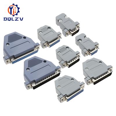 DB15 DB25 DB9 DB37 Parallel Serial Port Fmale/Male Solder Connector+Plastic Assemble Shell Cover 37 9 15PIN VGA Adapter