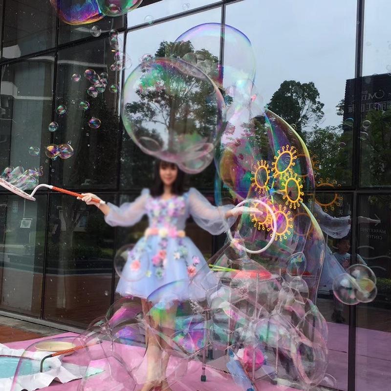 Children's Outdoor Bubble Show Set: Hengyue Baby's Breath Parent-Child Performance Large Hoop Rings