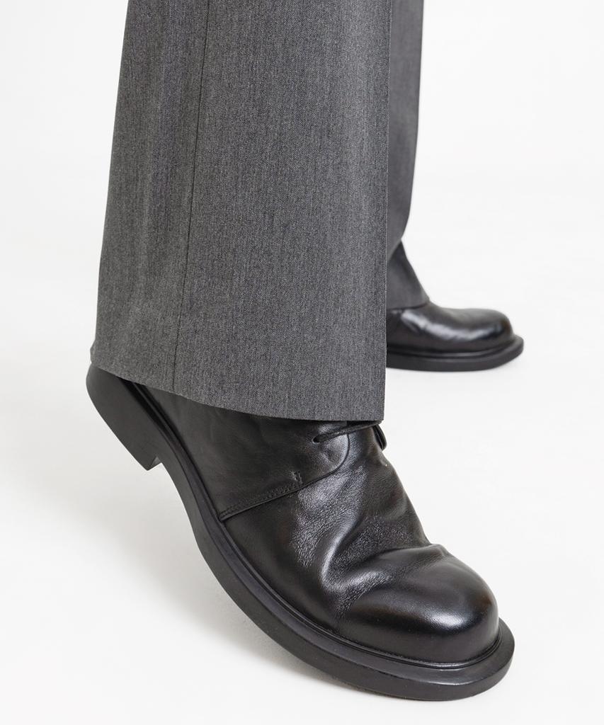 Miamiproject Mono27 Scamander Calfskin Rich Derby Shoes Real Black