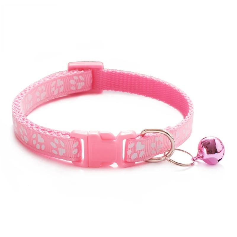 Popular Multi-color Optional Necklace Ring Cat Rope, Cat Bell Collar Dog Print Cat Collar Pet Supplies