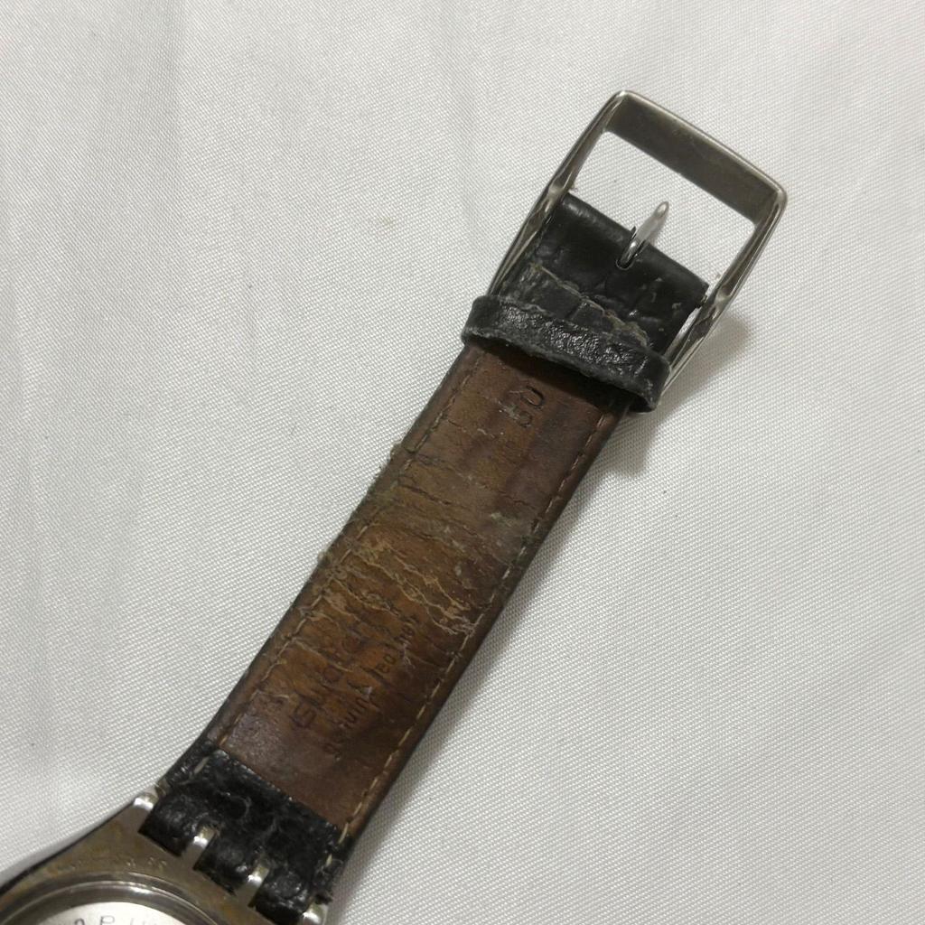 Used [Free Shipping] Swatch/Swatch/Irony Automatic/Irony/Skeleton/Silver X Black/Automatic watch/Working item/Working item/Used Item