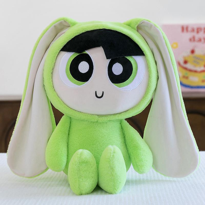 The Powerpuff Girls Season Plush Toy With Bunny Fur And Bunny Ears For Girls Gift