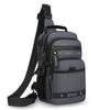Casual Multi Pockets Men Chest Bag Shoulder Bag Multifunction Sports Message Bag Solid Color Cloth Crossbody Bag Travel