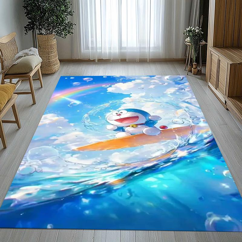 Dream Doraemon Cartoon Living Room Non-Slip Area Rug Soft Carpet for Bedroom Kids Playroom Sofa,Home Decor Doormat Gift