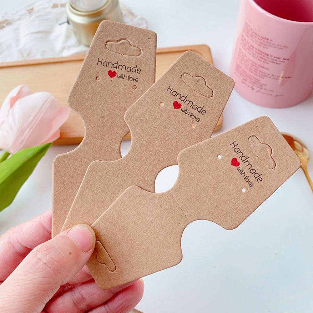 100/200 Pcs Bracelet Display Cards Jewelry Packaging Selling Card Necklace Keychain Hanging Displays for Earrings Hair Accessory