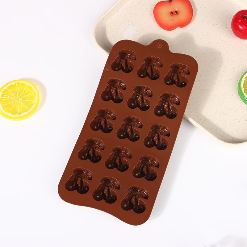 15 Cavity Cherry Shaped Silicone Mould Diy Cake Baking Tool Fondant Berry Collection Chocolate Mold Cupcake Topper Decor Mould