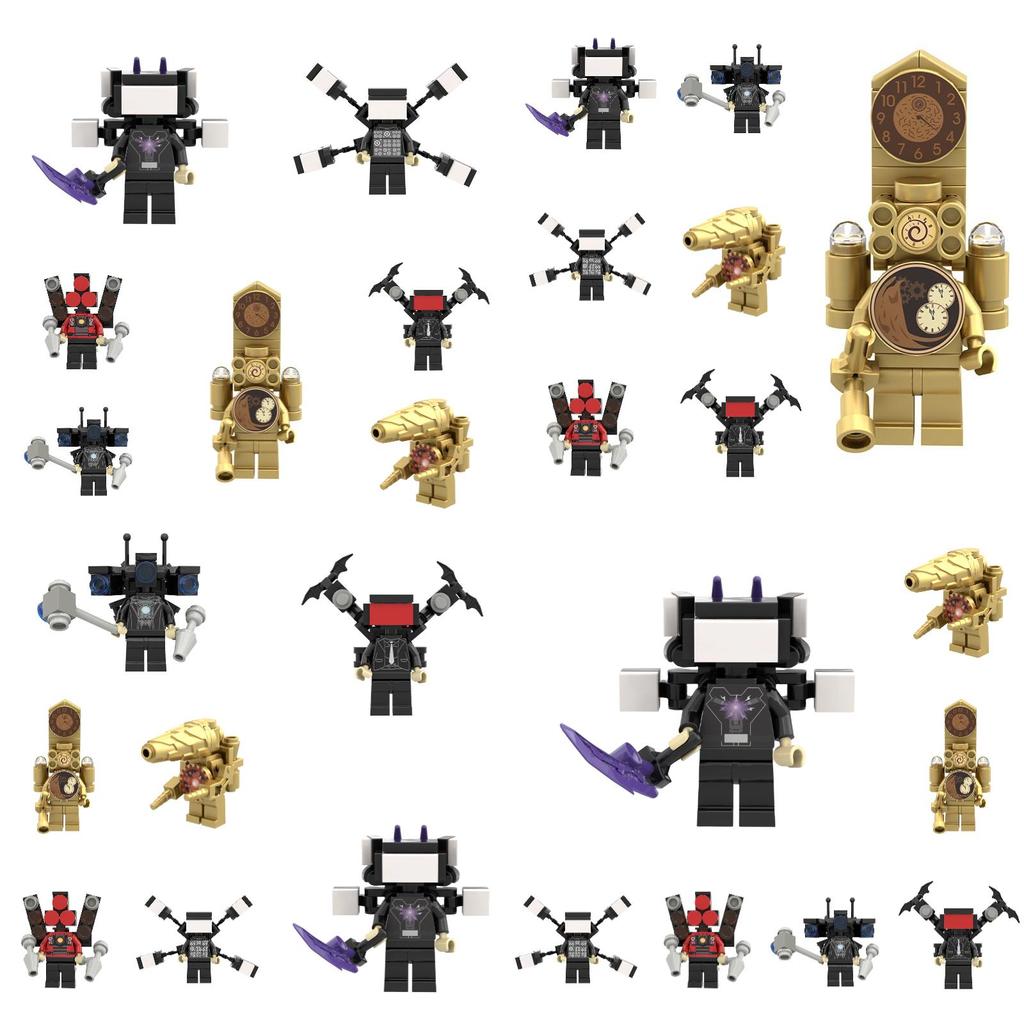 Skibidi Toilet Toy Abs Plastic Building Blocks For Kids 669d Super Tv Man