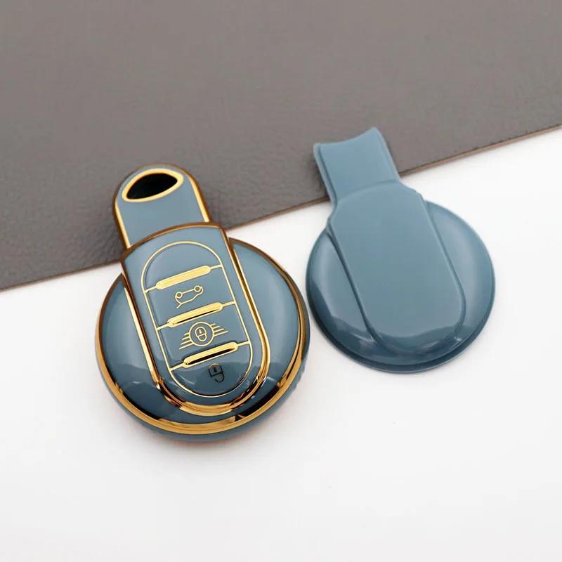 TPU Car Key Case Cover for BMW MINI COOPER CLUBMAN COUNTRYMAN F54 F55 F56 F57 F60 Auto Shell Fob Protector Accessories