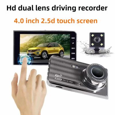4.0-inch High-definition Driving Recorder WIFI Wireless Mobile Phone Interconnection Car Dual Lens Dual Recording