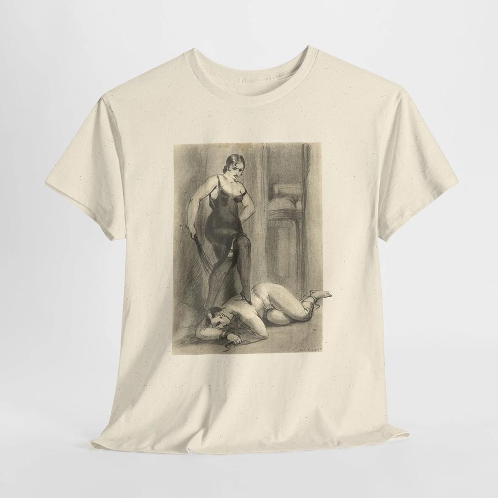 Vintage 1931 BDSM Art T-Shirt, 1931 Luc Lafnet Design, Adult Erotica Tee, Fetish