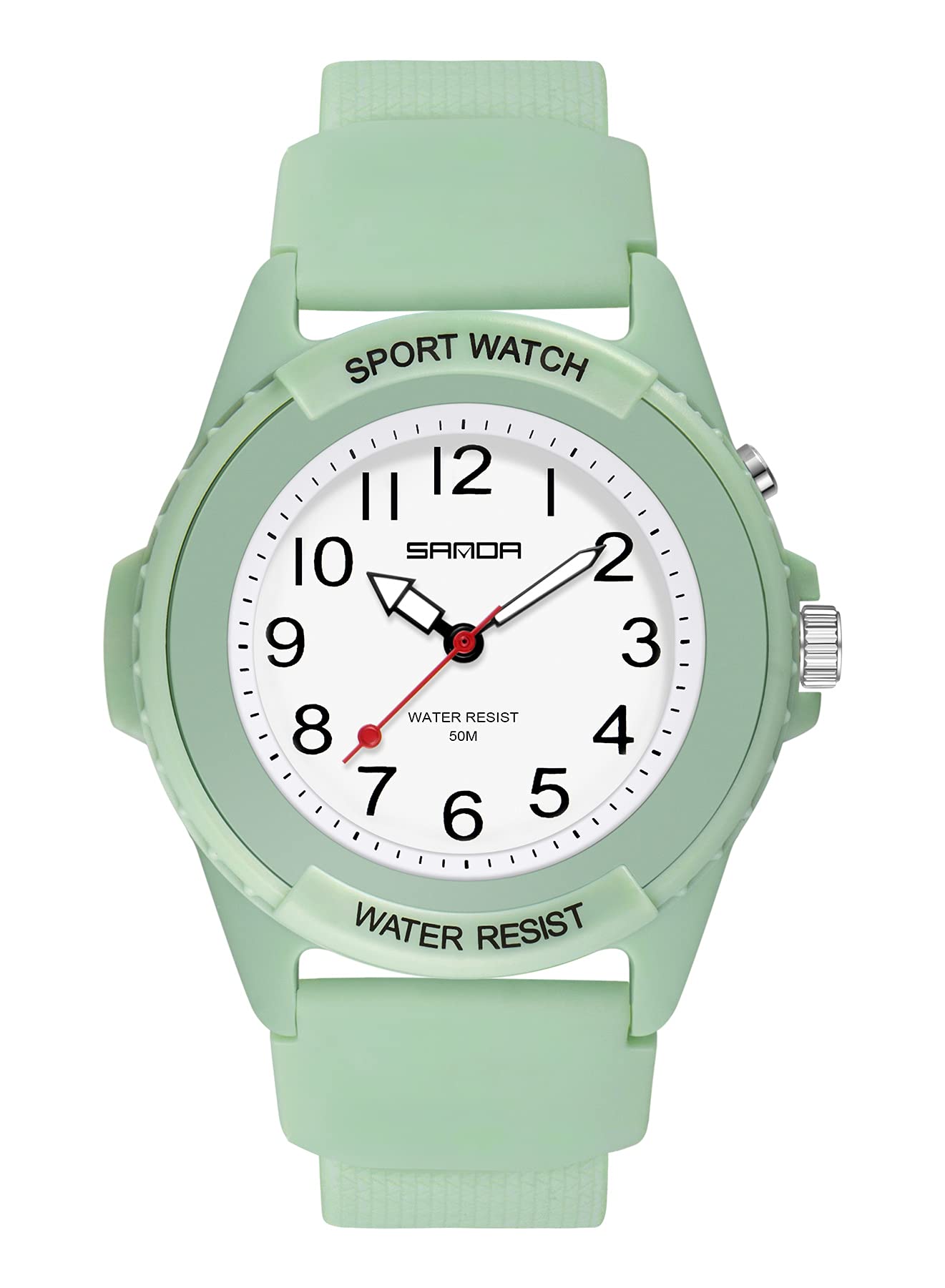 

[Panegy] Children s Watch, Kids Watch, Waterproof, Girls, 50m Water Resistant, Digital Display, Sports Watch, Student, LED, Analog Display, School