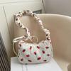 Cute strawberry women's bag women's new trendy versatile underarm bag fashionable high-end textured shoulder bag