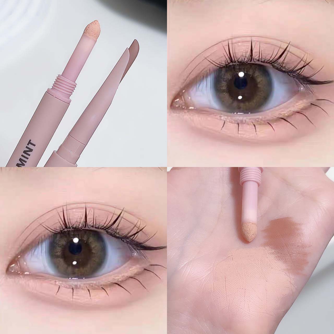 

Matte Pink Lying Silkworm Pen Double Head Sickle Eyeliner Lying Silkworm Waterproof Natural Glitter Eyeshadow Contouring Make Up