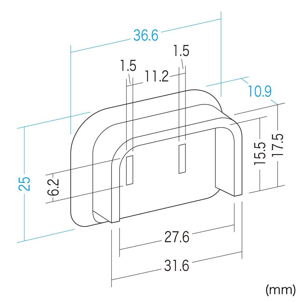 SANWA SUPPLY Plug Safety Compatible with Pack of Covers, 2-Pin L-Shaped Plugs, White, 50, TAP-PSC2N50