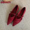 Fashion Fashion Pointed Toe Women Flats Shoes Female With Height Increasing Footwear Soft Ladies Flats Shallow Shoes