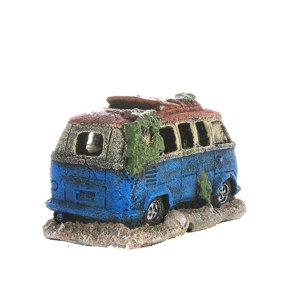 Résine Voiture Épave Aquarium Paysage Divers Styles Abri Polyvalent Poissons Crevettes Excellent Environnement de Reproduction Ornements d'Aquarium
