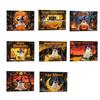 2025 Halloween 2D Ghost Reading Ornament Countdown Set 24 Days Advent Calendar Stained Glass Window Hanging Suncatchers for Home Decor