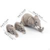 3Pcs Elephant Statues Resin Collection Simulation Gift Animal Figurines Artificial Ornaments