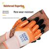 Reinforced Puncture-Resistant Nitrile Work Gloves: Durable, Non-Slip, Oil-Resistant, Breathable Protection.